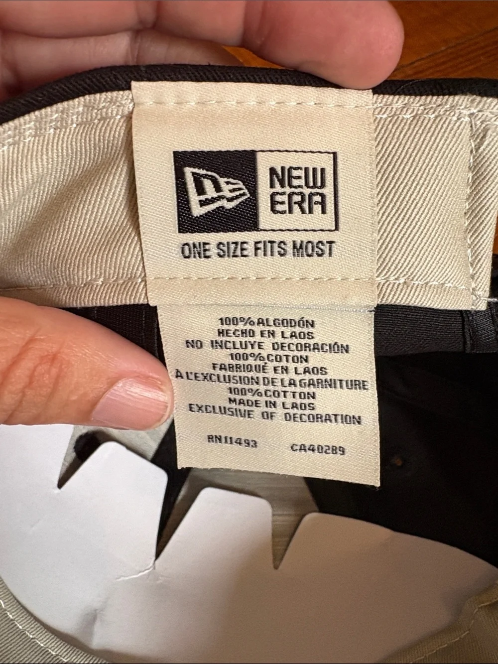 New Era Fear of God White Socks Black Adjustable Hat